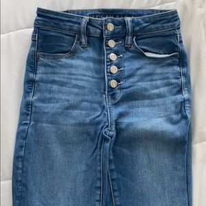 high waisted american eagle jeans size 2